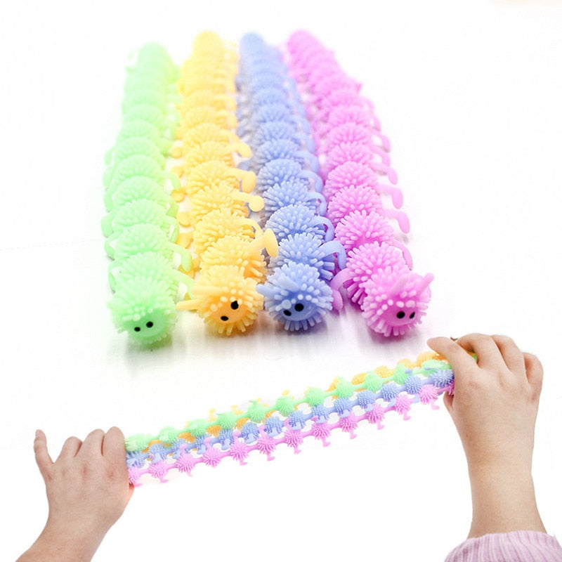 1pc 16 nudos Caterpillar alivia el estrés juguete fisioterapia libera estrés Fidget Juguetes regalo personalizado Juguetes para niños