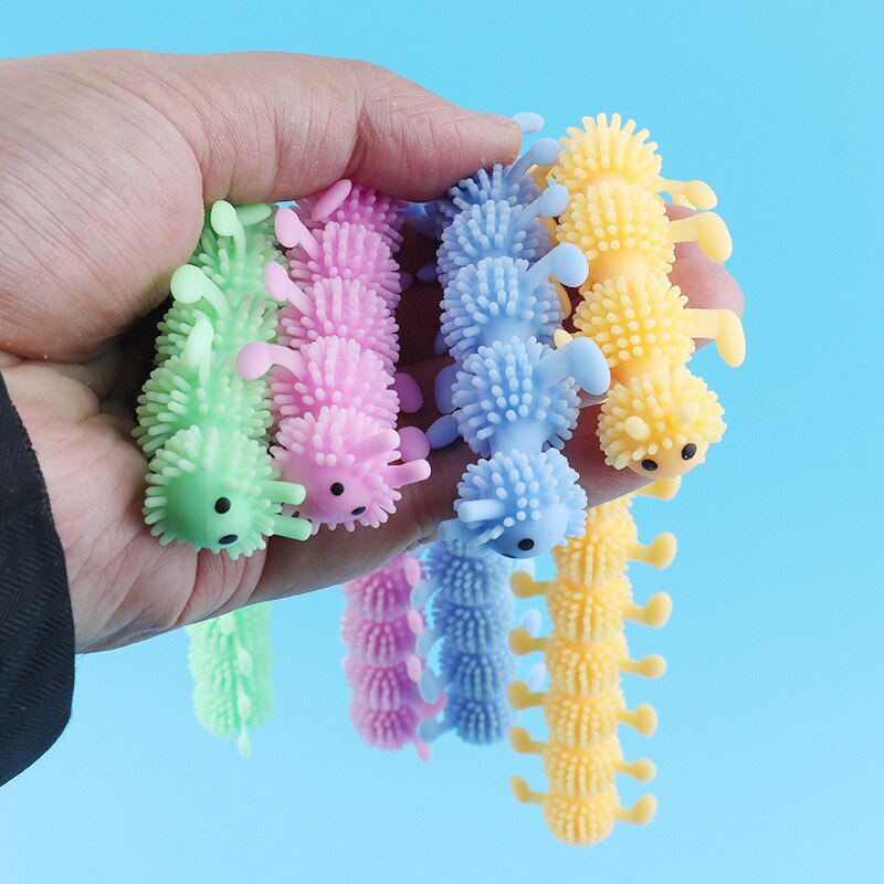 1pc 16 nudos Caterpillar alivia el estrés juguete fisioterapia libera estrés Fidget Juguetes regalo personalizado Juguetes para niños